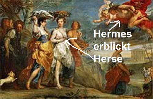 Hermes erblickt Herse