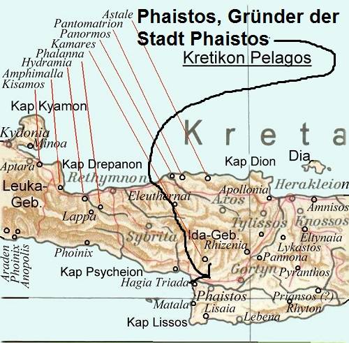 Stadt Phaistos auf Kreta